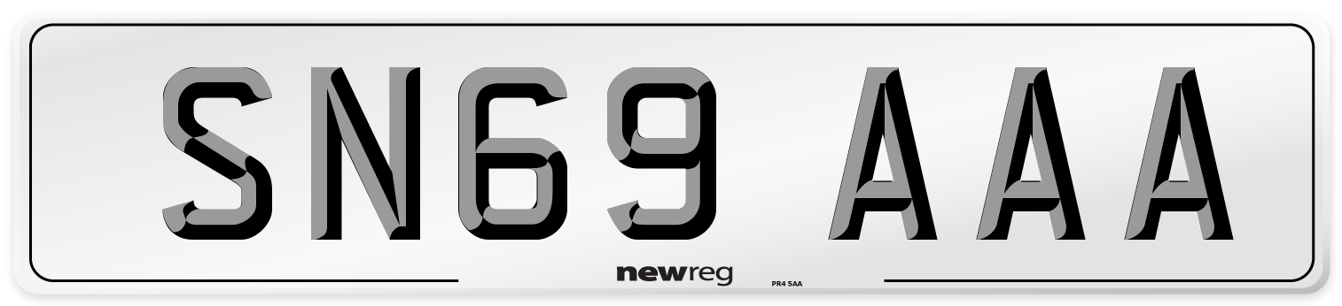 SN69 AAA Number Plate from New Reg